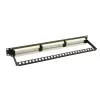 Walisec patch panel - PP-P6U2402 (24 port, Cat6, 1U, árnyékolatlan, fekete)