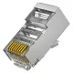 Walisec csatlakozó - RJ45-6S (RJ45, Cat6, árnyékolt, 8P8C, aranyozott) 100db/csomag