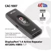 Club 3D Átalakító - CAC-1007 (DisplayPort 1.4, 4K120Hz HBR3, Aktív Ismétlő, F/F, 20m)