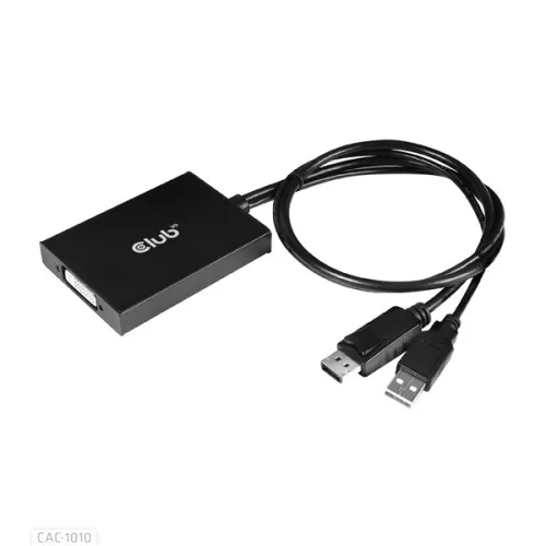 Club 3D Átalakító - CAC-1010 (DisplayPort to 2xDVI-A HDCP ON, 4K30Hz, 2560x1600@60Hz, 60cm)