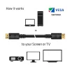 Club 3D Kábel - CAC-1069B (DisplayPort 1.4 HBR3, 8K@60Hz, 4m, 24AWG, fekete, VESA tanúsított, M/M)