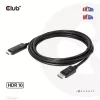 Club 3D Kábel - CAC-1087 (DisplayPort 1.4 to HDMI 8K60Hz HDR10, 3m, M/M)