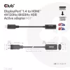 Club 3D Átalakító - CAC-1088 (DisplayPort 1.4 to HDMI 4K120Hz/8K60Hz HDR Aktív, M/F)
