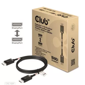   Club 3D Kábel - CAC-1091 (DisplayPort 2.1,  DP80, 4K240Hz, 1.2m, Bidirectional, M/M)