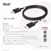 Club 3D Kábel - CAC-1091 (DisplayPort 2.1,  DP80, 4K240Hz, 1.2m, Bidirectional, M/M)