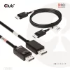 Club 3D Kábel - CAC-1091 (DisplayPort 2.1,  DP80, 4K240Hz, 1.2m, Bidirectional, M/M)