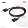 Club 3D Kábel - CAC-1091 (DisplayPort 2.1,  DP80, 4K240Hz, 1.2m, Bidirectional, M/M)