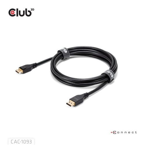 Club 3D Kábel - CAC-1093 (DisplayPort 2.1, 8K120Hz, 3m, DP54, VESA tanúsítvány, M/M)