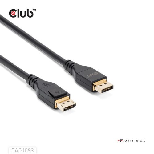 Club 3D Kábel - CAC-1093 (DisplayPort 2.1, 8K120Hz, 3m, DP54, VESA tanúsítvány, M/M)