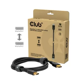   Club 3D Kábel - CAC-1094 (DisplayPort 2.1, 8K240Hz, 2m, DP80, VESA tanúsítvány, M/M)