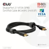 Club 3D Kábel - CAC-1094 (DisplayPort 2.1, 8K240Hz, 2m, DP80, VESA tanúsítvány, M/M)