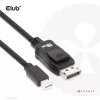 Club 3D Kábel - CAC-1115 (Mini DisplayPort to DisplayPort 1.4 HBR3, 8K60Hz/4K120Hz, 2m, kétirányú)