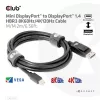 Club 3D Kábel - CAC-1115 (Mini DisplayPort to DisplayPort 1.4 HBR3, 8K60Hz/4K120Hz, 2m, kétirányú)