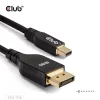 Club 3D Kábel - CAC-1116 (Mini DisplayPort to DisplayPort, DP80, Bidirektional, VESA, 4K240Hz, 8K60Hz, 10K60Hz, 1m)