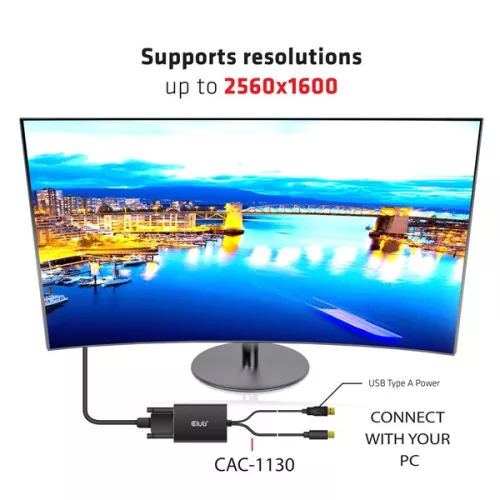 Club 3D Átalakító - CAC-1130 (Mini DisplayPort to Dual Link DVI-I Active, 4K30Hz)