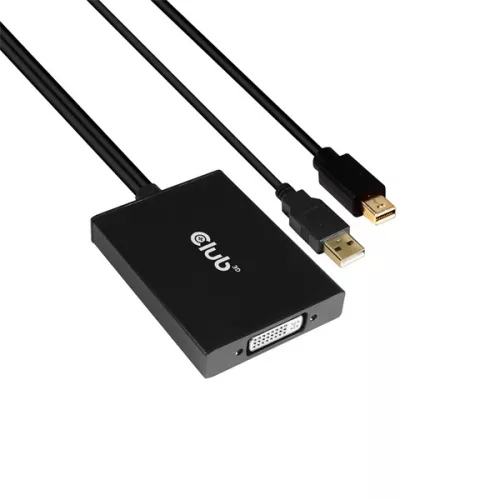 Club 3D Átalakító - CAC-1130 (Mini DisplayPort to Dual Link DVI-I Active, 4K30Hz)
