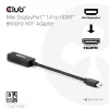 Club 3D Átalakító - CAC-1188 (Mini DisplayPort 1.4 to HDMI 8K60Hz, aktív, HDCP 2.2, 9cm)