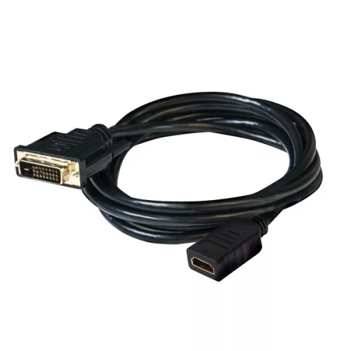 Club 3D Kábel - CAC-1211 (DVI-D to HDMI 1.4, 2m, M/F, kétirányú, UHD 4K30Hz, Arany érintkezők)