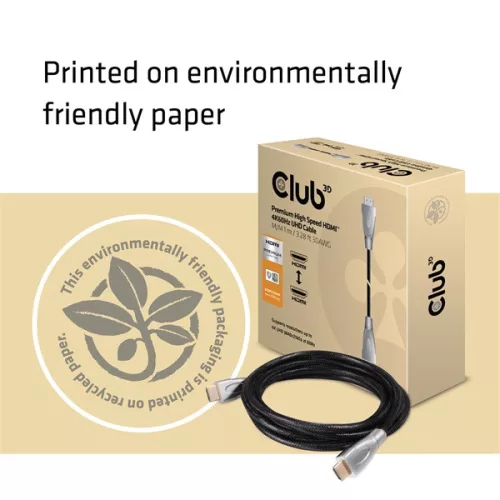 Club 3D Kábel - CAC-1311 (HDMI 2.0 Premium High Speed, 4K60Hz, 1m, Ethernet, HDR, UHD, 18Gbps, M/M, 30AWG)