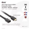 Club 3D Kábel - CAC-1322 (HDMI 2.1 Ultra High Speed, 4K120Hz 8K60Hz, 30AWG, 48Gbps, 1m, M/F)