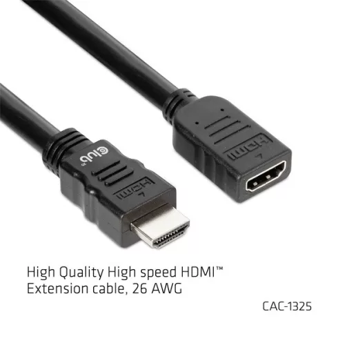 Club 3D Kábel - CAC-1325 (HDMI 2.0 High Speed 4K60Hz, M/F, 5m, 26AWG)