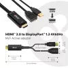 Club 3D Átalakító - CAC-1331 (HDMI 2.0 to DisplayPort 1.2 4K60Hz HDR M/F, USB-A táp, 25cm)