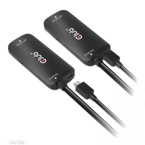 Club 3D Átalakító - CAC-1335 (HDMI+Micro USB to DisplayPort, 4K120Hz/8K30Hz, M/F, aktív)