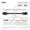 Club 3D Kábel - CAC-1370 (HDMI 2.1 Ultra High-Speed, 48Gbps, 4K120Hz, 8K60Hz, 1.5m, HDMI M/M, alacsony EMI, VRR, QMS)