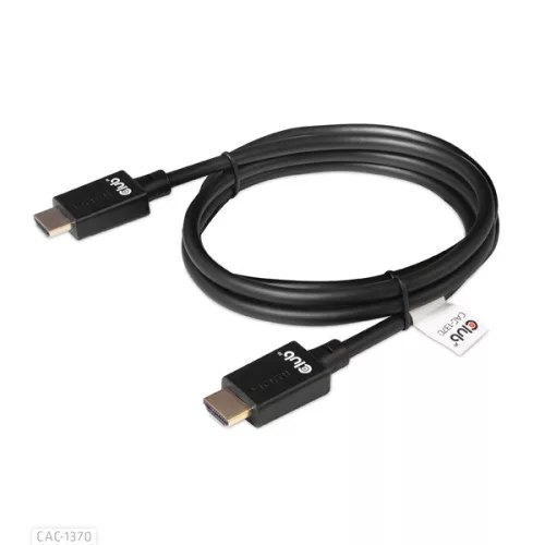 Club 3D Kábel - CAC-1370 (HDMI 2.1 Ultra High-Speed, 48Gbps, 4K120Hz, 8K60Hz, 1.5m, HDMI M/M, alacsony EMI, VRR, QMS)