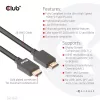 Club 3D Kábel - CAC-1374 (HDMI 2.1 Ultra High-Speed, M/M, 4K120Hz, 8K60Hz, 48Gbps, 4m, 26AWG)