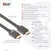 Club 3D Kábel - CAC-1375 (HDMI 2.1 Ultra High Speed, M/M, 4K120Hz, 8K60Hz, 48Gbps, 5m, VRR,QMS,QFT,eARC,HDR)