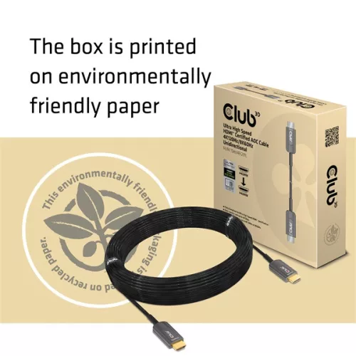 Club 3D Kábel - CAC-1377 (HDMI 2.1 Ultra High-Speed, M/M, 8K60Hz, 4K120Hz, 15m, AOC, unidirectional)