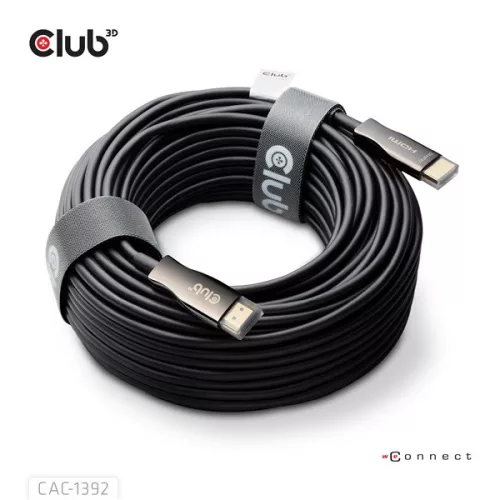 Club 3D Kábel - CAC-1392 (HDMI 2.1 Ultra High Speed, Hybrid AOC, 4K120Hz, 8K60Hz, 48Gbps, M/M, 30m)