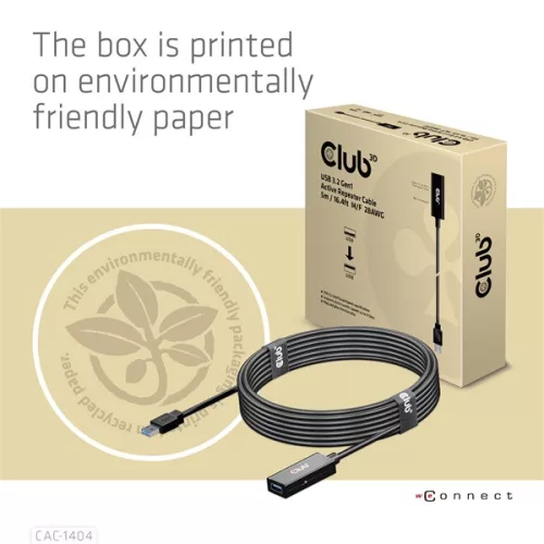 Club 3D kábel - CAC-1404 (3.2 USB-A, M/F, Active Repeater, 5Gbps, 5m)