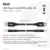Club 3D kábel - CAC-1409 (USB-A Gen2, M/M, 10Gbps, 3A, 15W, 5V/3A, 0.5m)