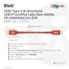 Club 3D Kábel - CAC-1511 (USB2 USB-C, 480Mb, 240W PD EPR, Bidirektional, USB-IF tanúsítvány, M/M, 1m)