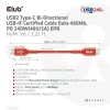 Club 3D Kábel - CAC-1511 (USB2 USB-C, 480Mb, 240W PD EPR, Bidirektional, USB-IF tanúsítvány, M/M, 1m)