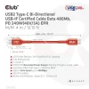 Club 3D Kábel - CAC-1515 (USB2.0 USB-C, 480Mb, 240W PD, kétirányú, USB-IF Certified, M/M, 4m)