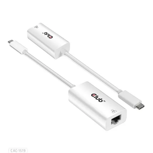 Club 3D Átalakító - CAC-1519 (3.2 USB-C Gen 1 to RJ45 1GB Ethernet, aktív)