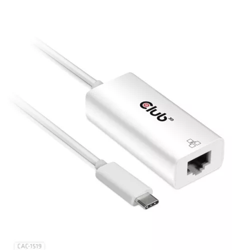 Club 3D Átalakító - CAC-1519 (3.2 USB-C Gen 1 to RJ45 1GB Ethernet, aktív)