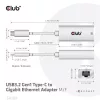 Club 3D Átalakító - CAC-1519 (3.2 USB-C Gen 1 to RJ45 1GB Ethernet, aktív)