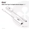 Club 3D Átalakító - CAC-1519 (3.2 USB-C Gen 1 to RJ45 1GB Ethernet, aktív)