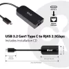 Club 3D Átalakító - CAC-1520 (3.2 USB-C Gen 1 to RJ45, 2,5GB Ethernet)