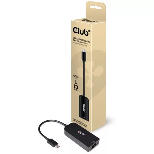 Club 3D Átalakító - CAC-1520 (3.2 USB-C Gen 1 to RJ45, 2,5GB Ethernet)