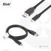 Club 3D Kábel - CAC-1523 (3.1 USB-C Gen 2 to 3.1 USB-A Gen 2, 10Gbps, 60W PD2.0, Bidirectional, 4K60Hz, M/M, 1m)