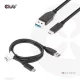 Club 3D Kábel - CAC-1523 (3.1 USB-C Gen 2 to 3.1 USB-A Gen 2, 10Gbps, 60W PD2.0, Bidirectional, 4K60Hz, M/M, 1m)
