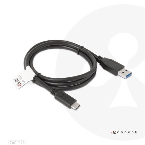 Club 3D Kábel - CAC-1523 (3.1 USB-C Gen 2 to 3.1 USB-A Gen 2, 10Gbps, 60W PD2.0, Bidirectional, 4K60Hz, M/M, 1m)