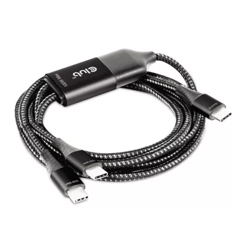 Club 3D Kábel - CAC-1527 (USB-C Y kábel, 100W PD, 1.83m, 2xUSB-C)