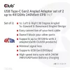 Club 3D Átalakító - CAC-1528 (USB-C Gen 2 to USB-C Gen 2, 90 fokos adapter, 10Gbps, 4k120Hz)