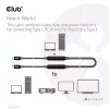 Club 3D Kábel - CAC-1535 (3.2 USB-C Gen 2 to 3.2 USB-C Gen 2, 60W PD, 8K60Hz, Bidirectional, M/M, 5m)